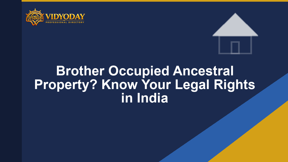 Illustration representing ancestral property rights and partition disputes between siblings