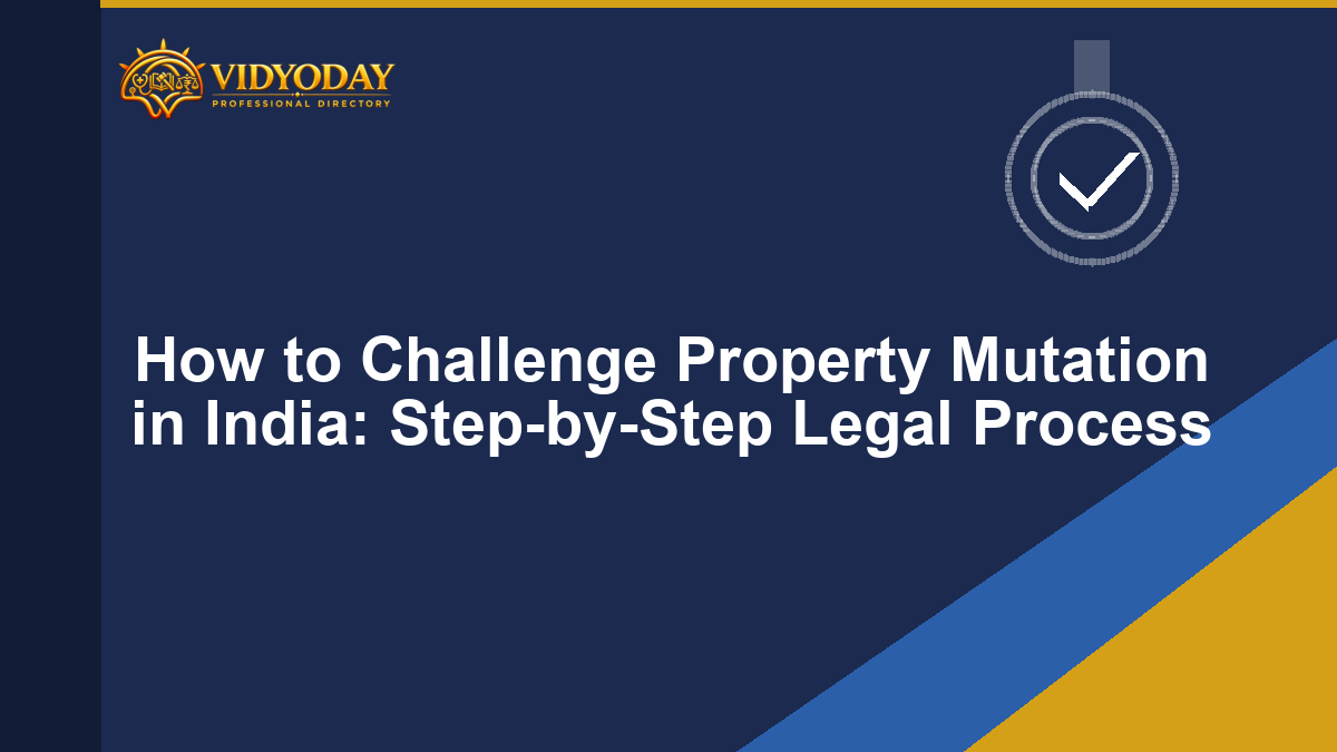 Illustration representing challenging a property mutation entry in revenue records