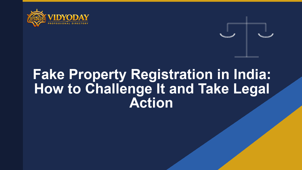 Illustration representing challenging a fake or fraudulent property registration