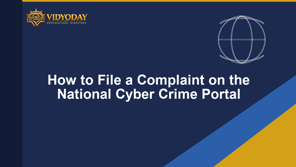 How to File a Complaint on the National Cyber Crime Portal (cybercrime.gov.in)