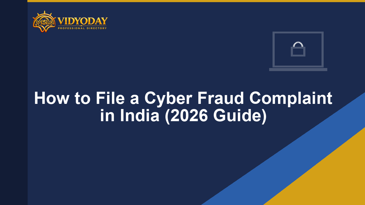 Illustration for How to File a Cyber Fraud Complaint in India (2026 Guide)