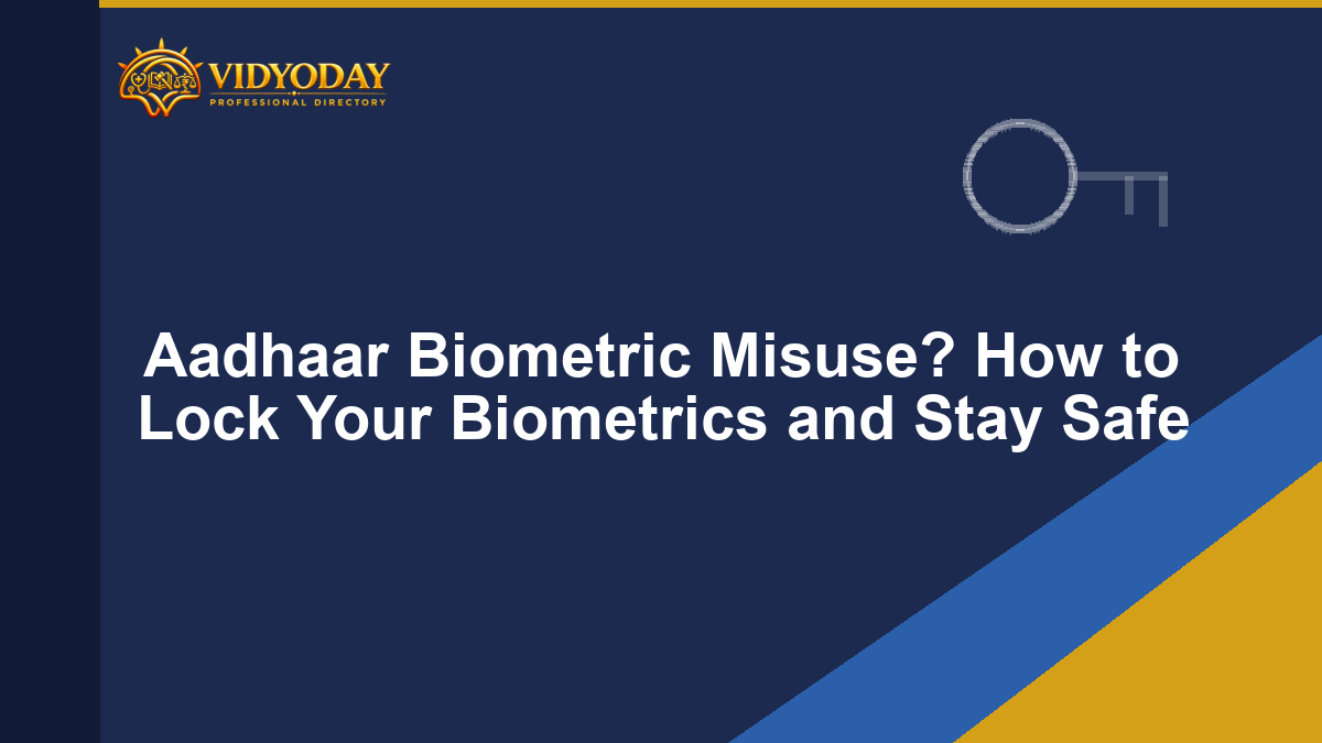 Illustration representing Aadhaar biometric lock and security