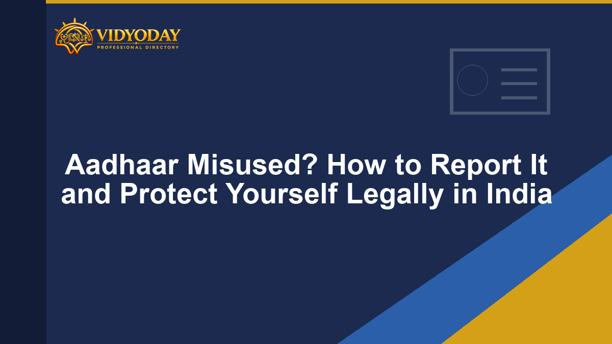 Illustration representing reporting Aadhaar misuse and protecting your identity in India
