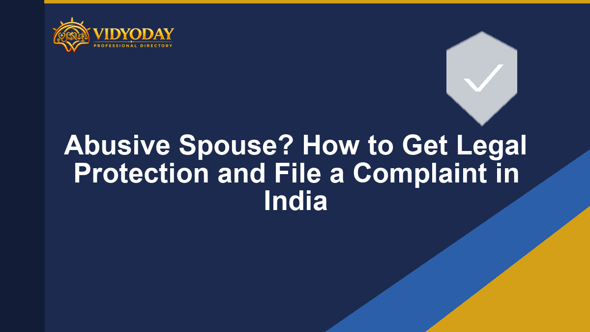 Illustration representing legal protection against an abusive spouse in India