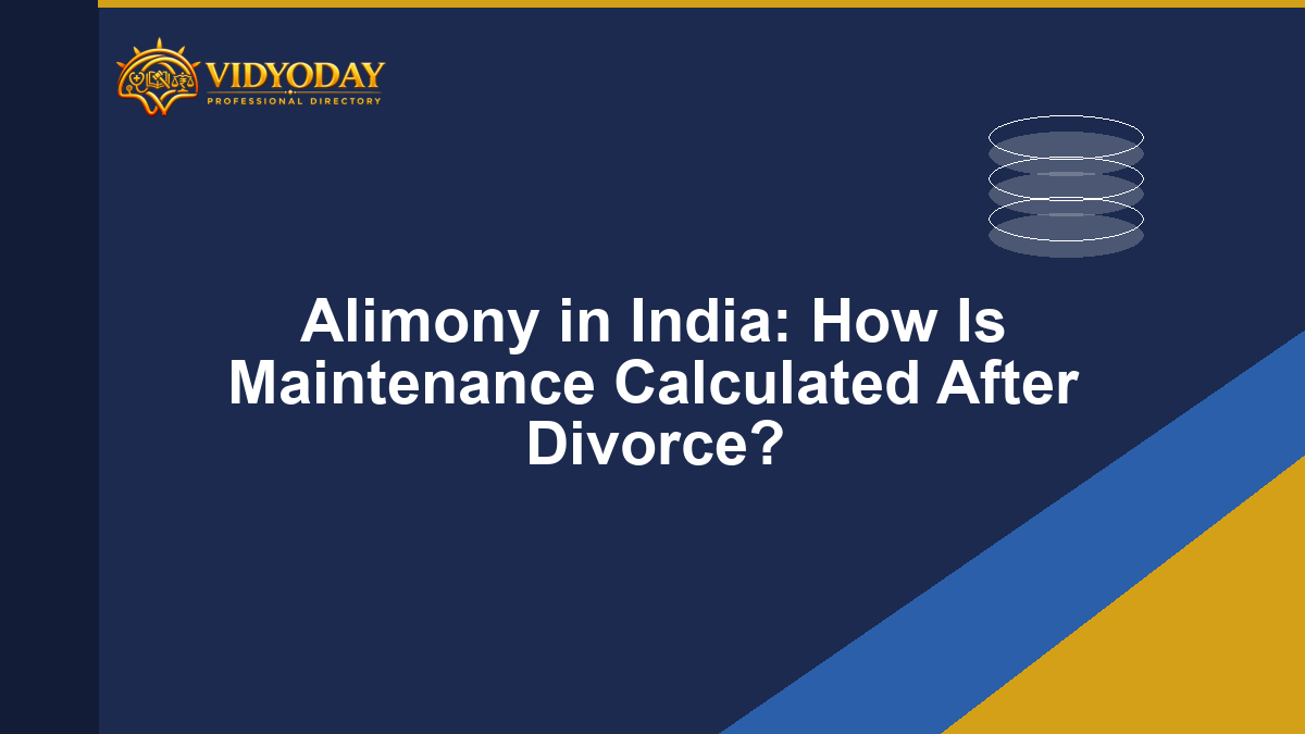 Illustration representing how alimony is calculated after divorce in India
