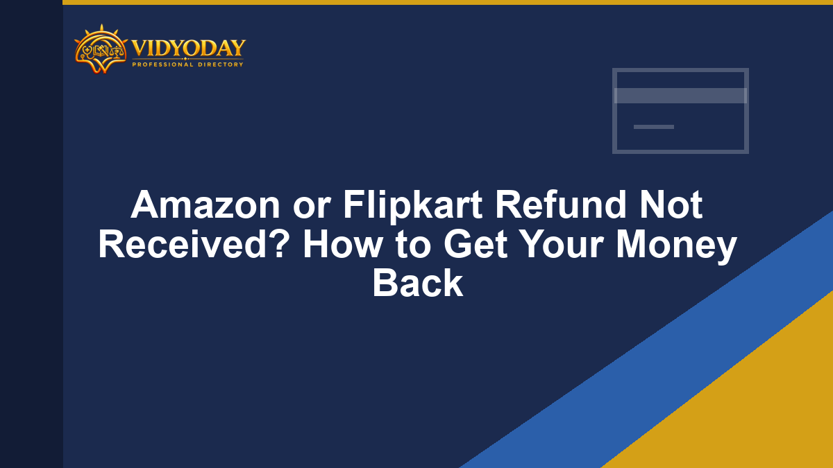 Illustration representing recovering a delayed Amazon or Flipkart refund