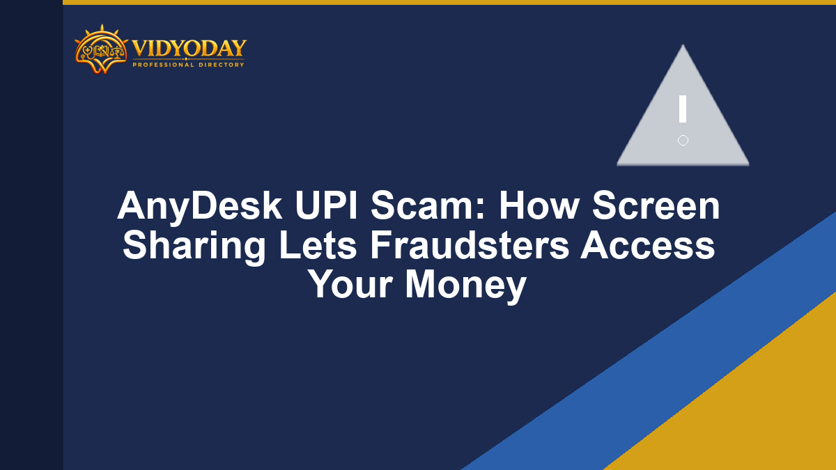Illustration representing the AnyDesk UPI screen sharing scam