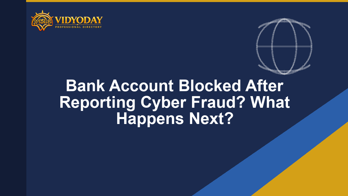Illustration representing a bank account blocked after reporting cyber fraud in India