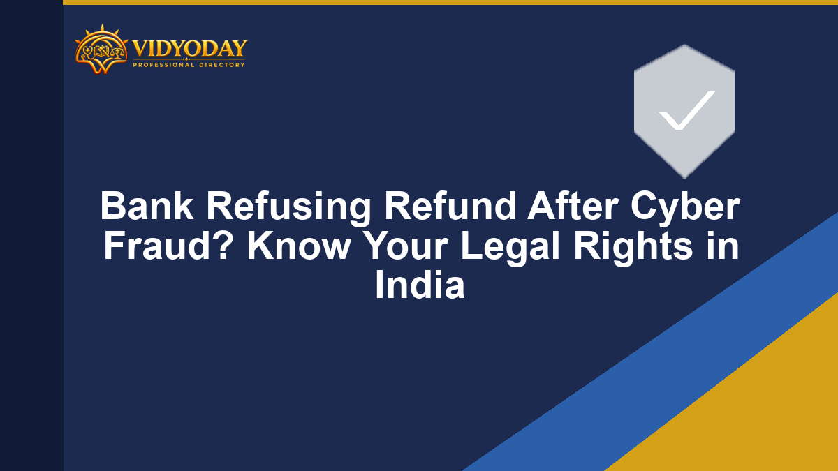 Bank Refusing Refund After Cyber Fraud? Know Your Legal Rights in India