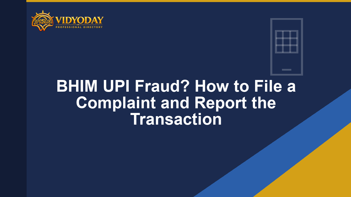 Illustration representing BHIM UPI fraud reporting