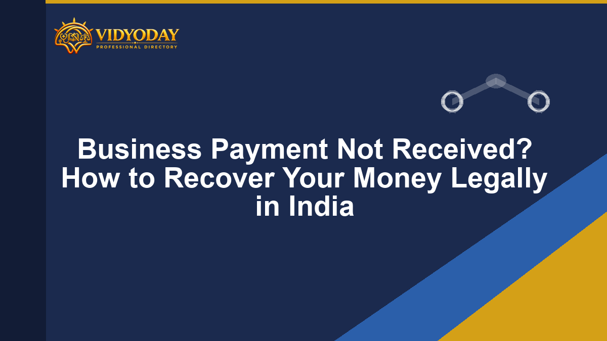 Illustration representing recovering an unpaid business payment in India