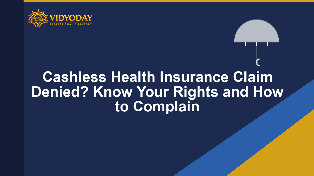 Illustration representing a cashless health insurance claim denial in India