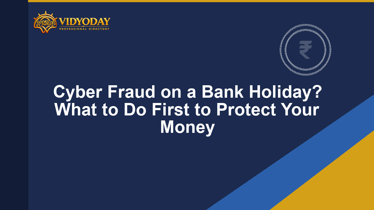 Illustration representing responding to cyber fraud on a bank holiday in India