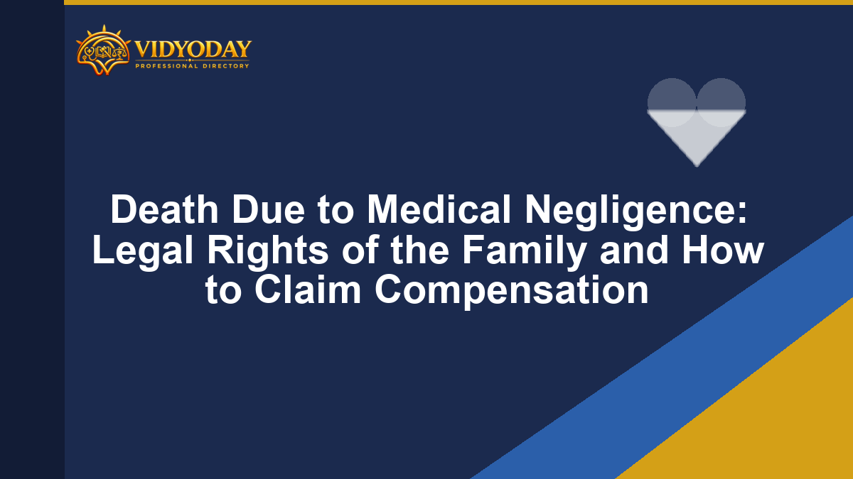 Illustration representing a family's legal rights after death due to medical negligence in India