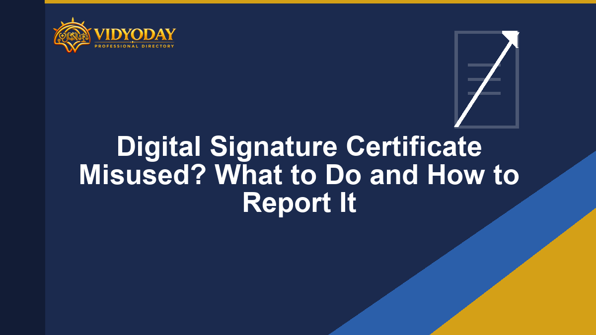Illustration representing Digital Signature Certificate misuse