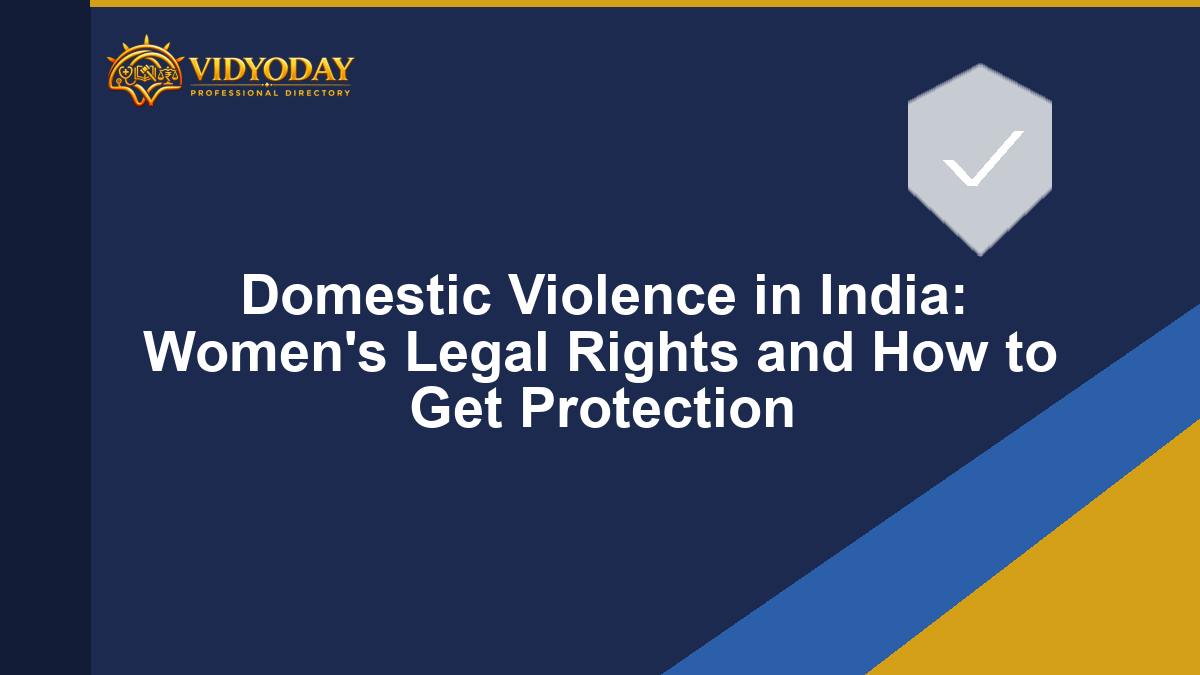 Illustration representing a woman's legal rights and protection against domestic violence