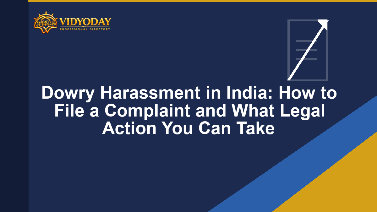 Illustration representing filing a dowry harassment complaint in India