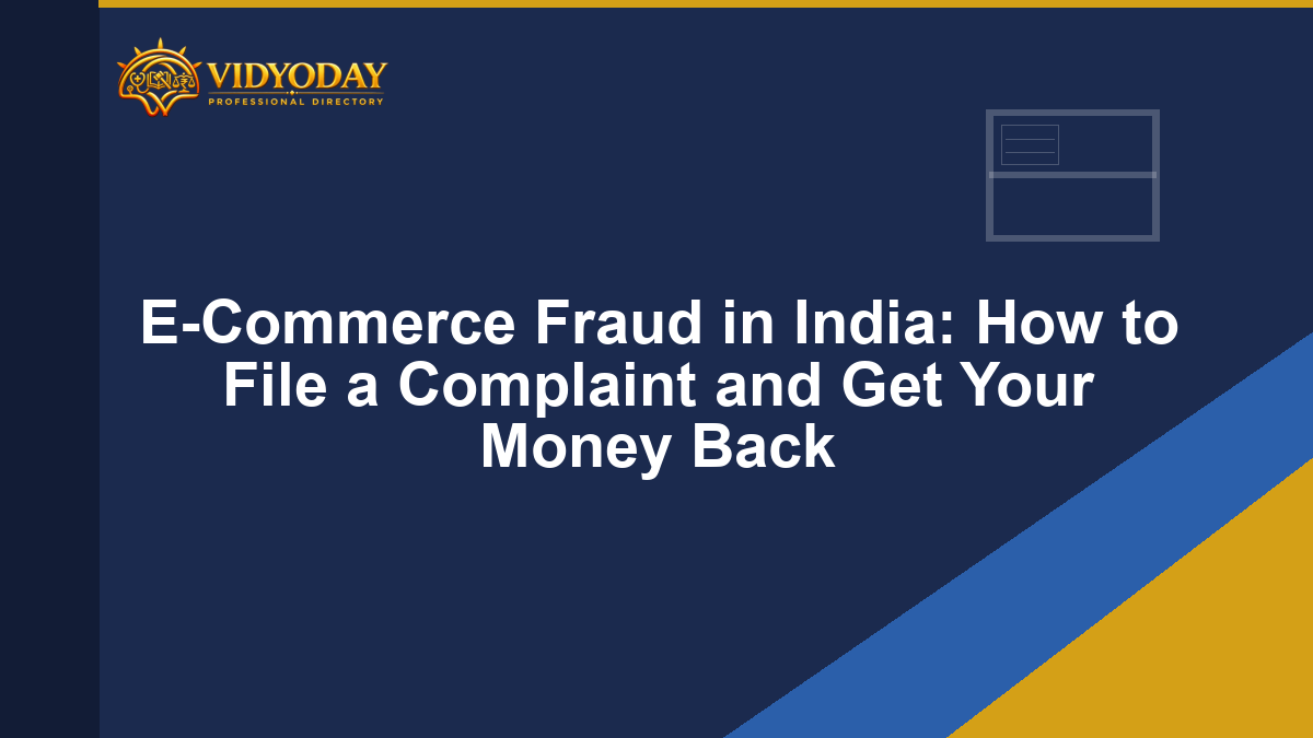 Illustration representing filing an e-commerce fraud complaint in India