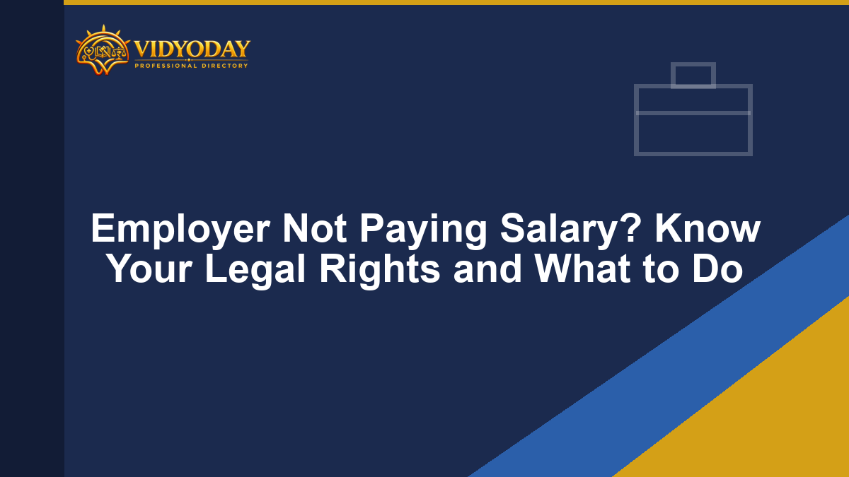 Illustration representing legal rights when an employer fails to pay salary