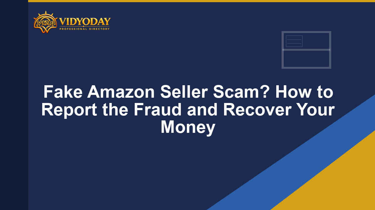 Illustration representing a fake online seller scam