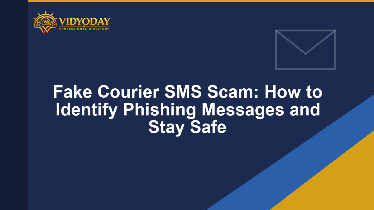 Fake Courier SMS Scam: How to Identify Phishing Messages and Stay Safe