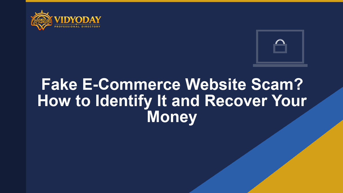 Illustration representing a fake e-commerce website scam