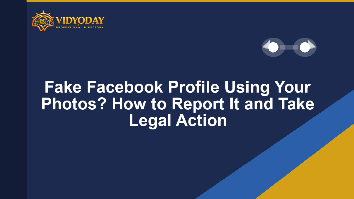 Illustration representing a fake Facebook profile using someone's photos