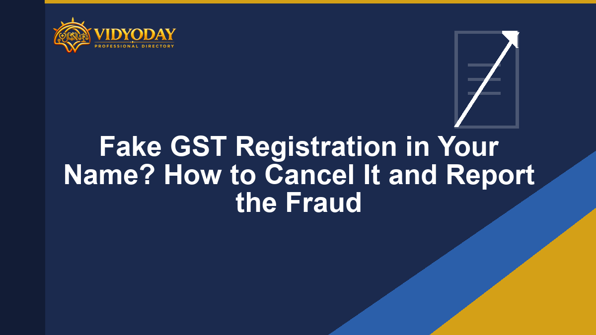 Illustration representing fake GST registration fraud