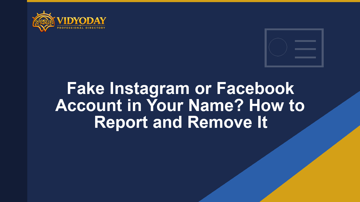 Illustration representing reporting a fake Instagram or Facebook impersonation account