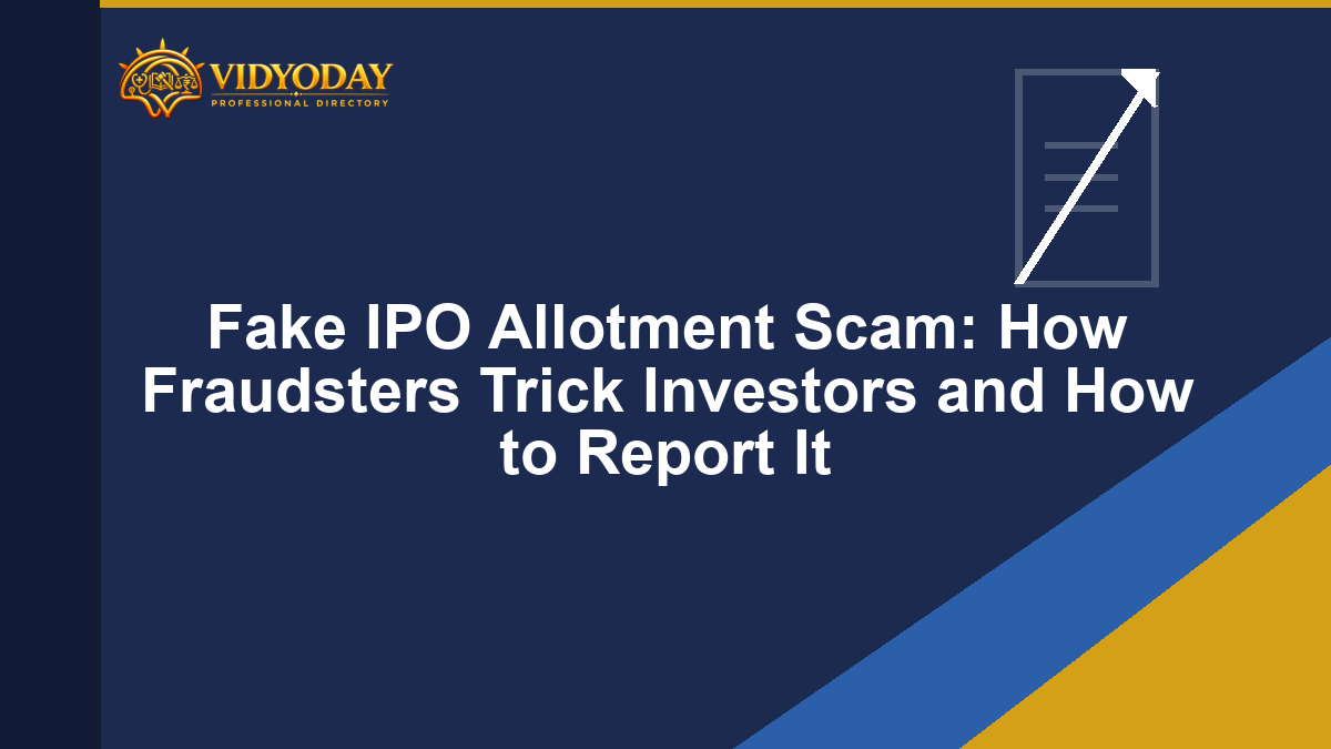 Illustration representing a fake IPO allotment scam