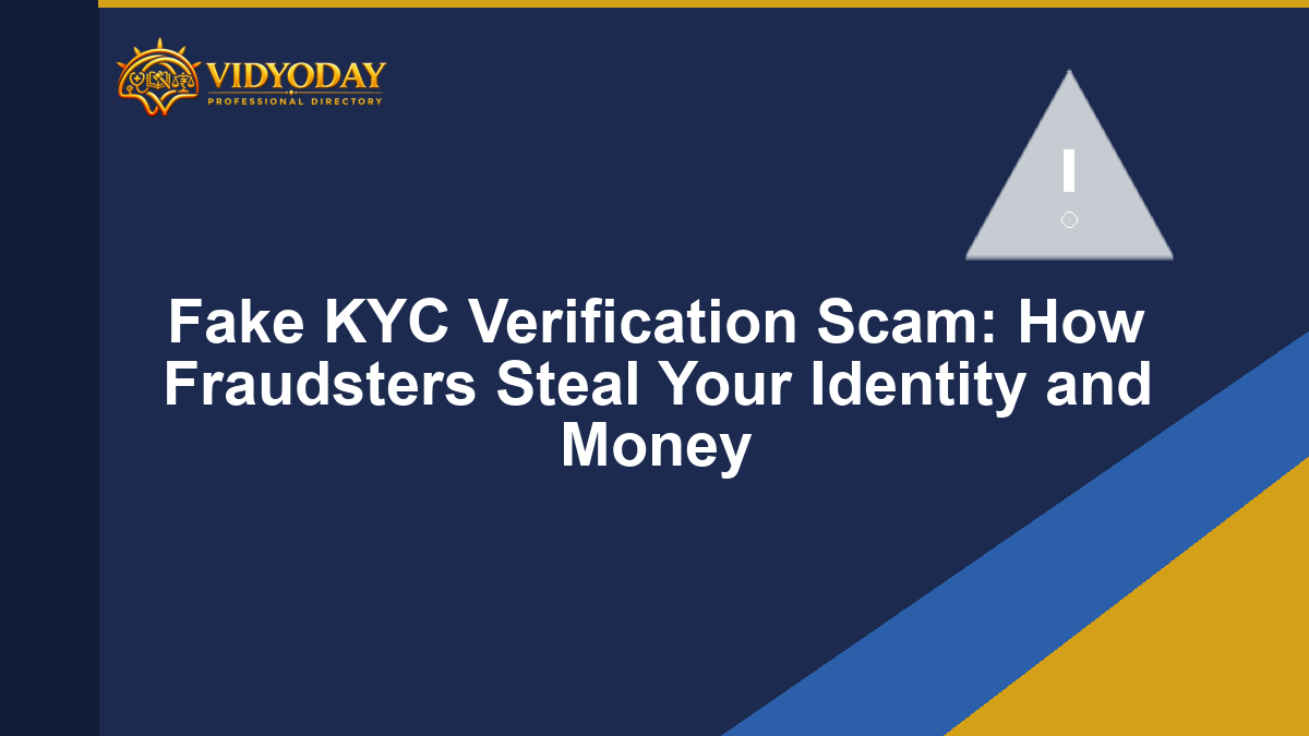Illustration representing a fake KYC verification scam