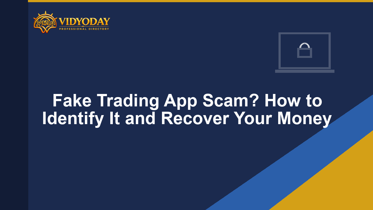 Illustration representing a fake trading app scam