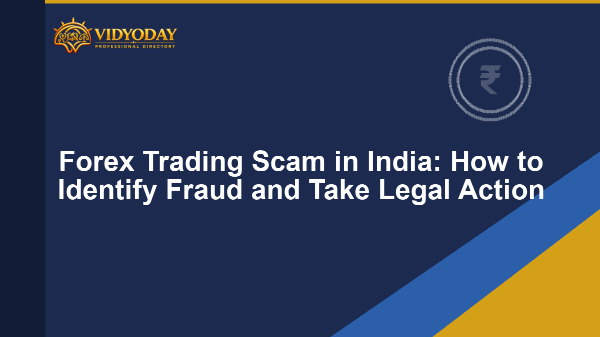 Forex Trading Scam in India: How to Identify Fraud and Take Legal Action
