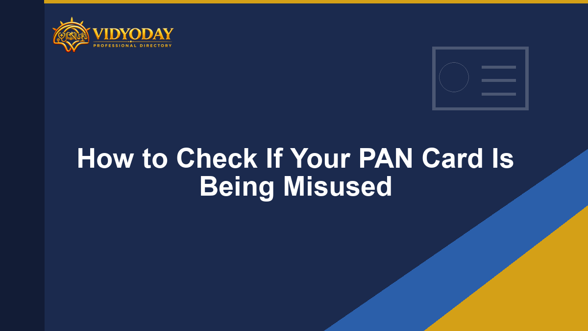 Illustration representing how to check PAN card misuse