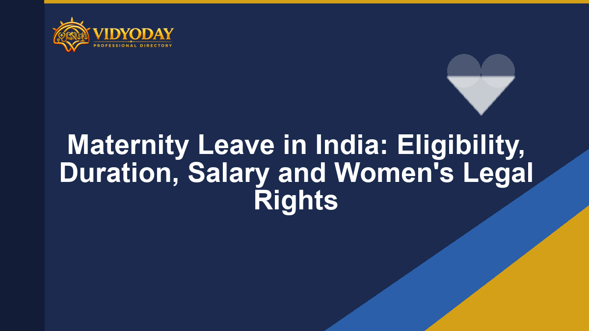 Illustration representing maternity leave rights and eligibility in India