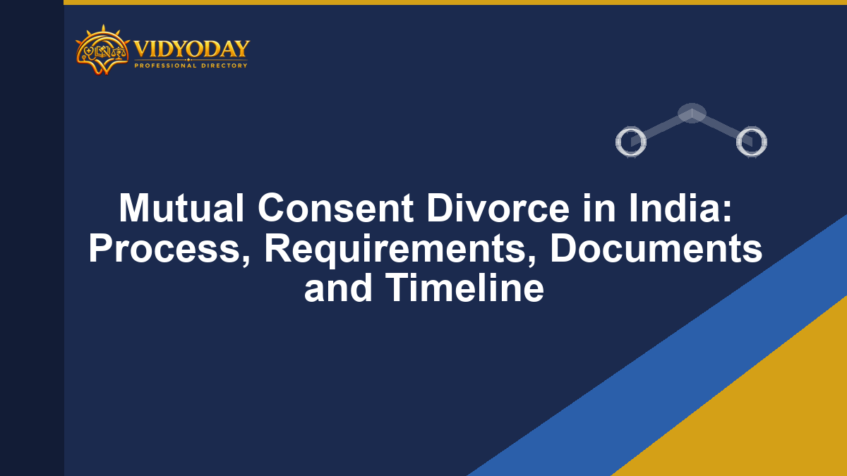 Illustration representing the mutual consent divorce process in India