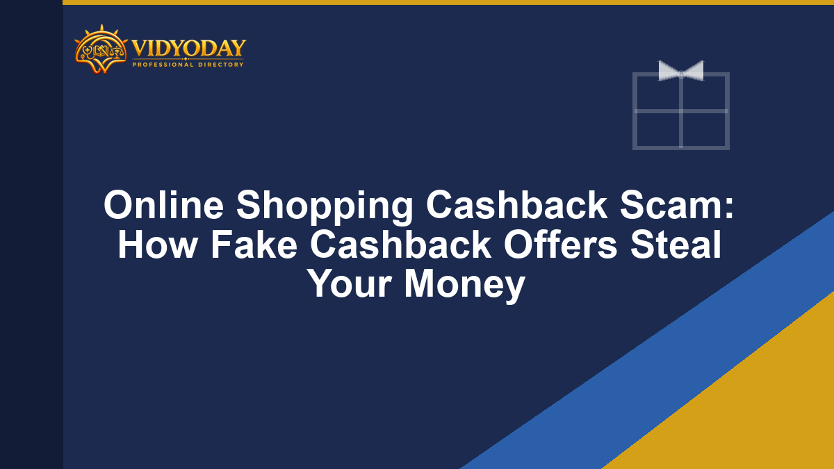 Illustration representing a fake cashback offer scam