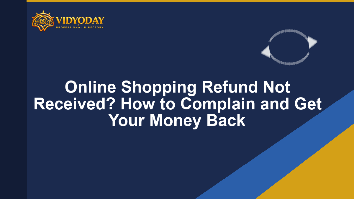 Illustration representing an online shopping refund not received