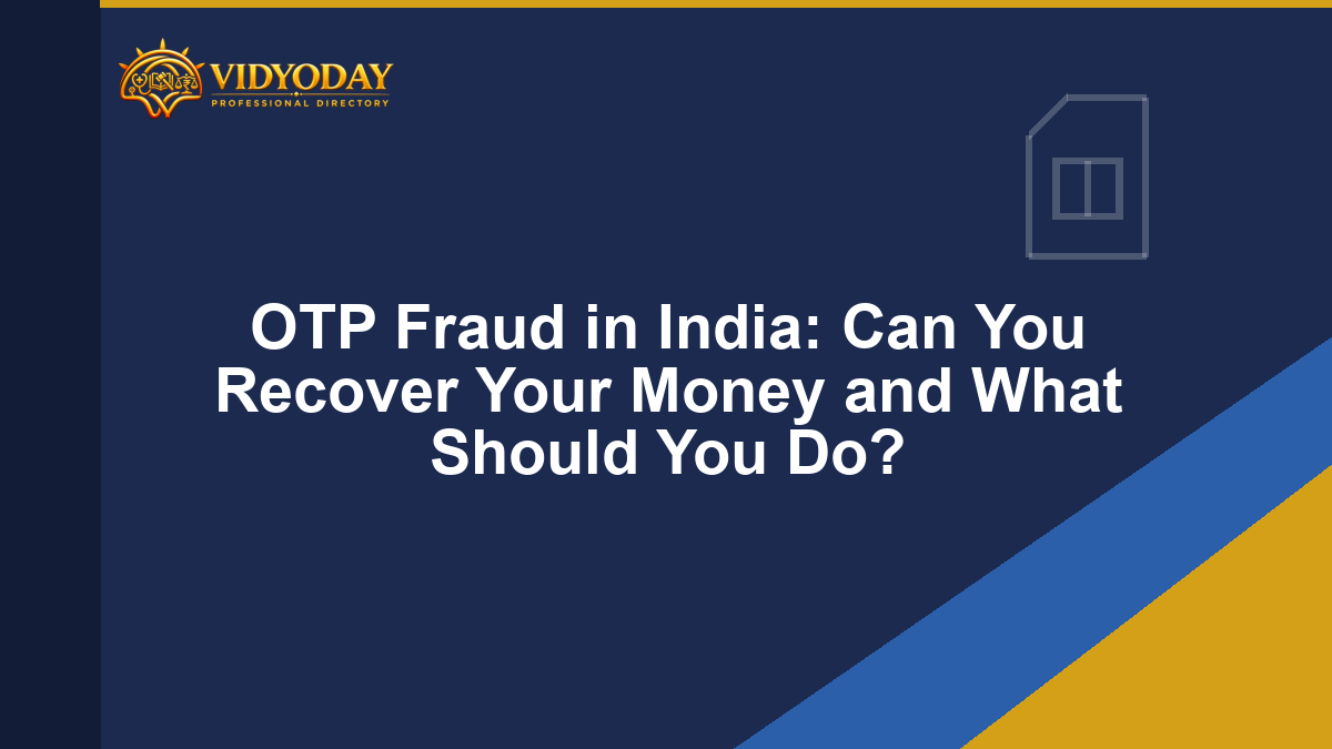 Illustration representing recovering money lost to OTP fraud in India