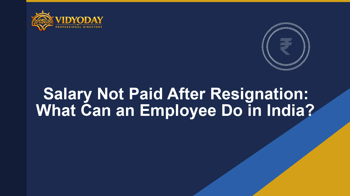 Illustration representing recovering unpaid salary after resignation in India