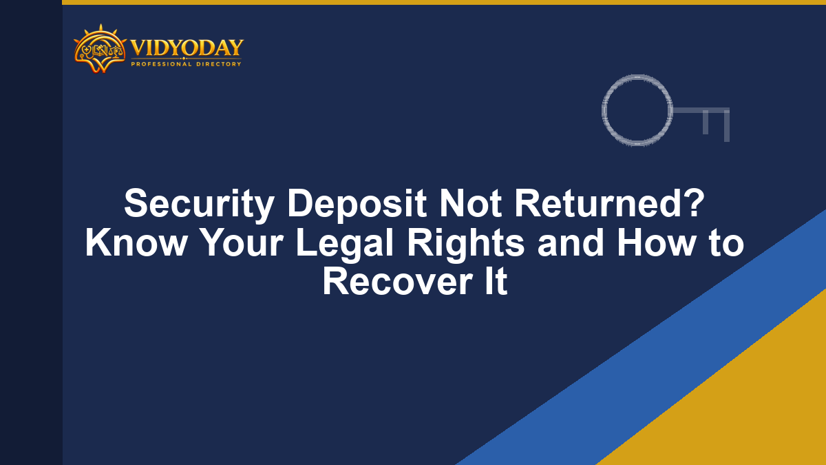 Illustration representing recovering a security deposit not returned by a landlord