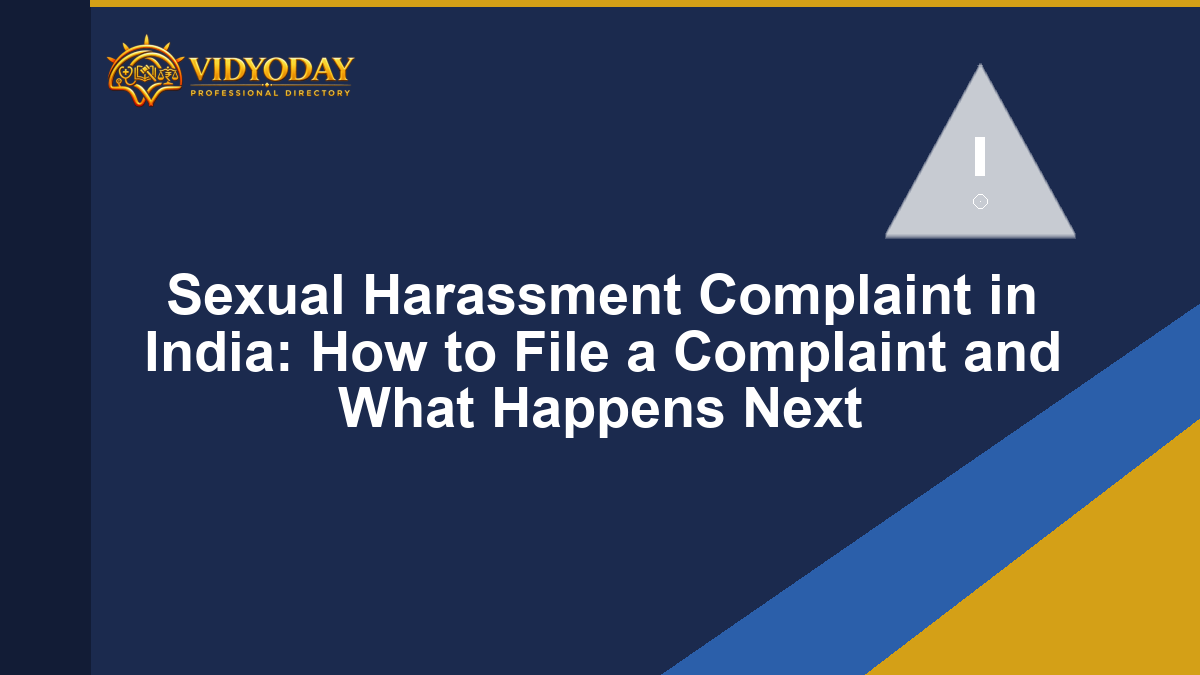 Illustration representing filing a sexual harassment complaint in India