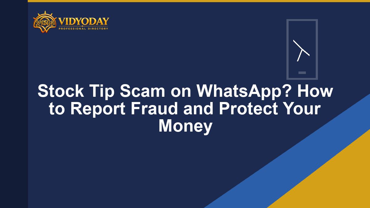 Illustration representing a WhatsApp stock tip scam