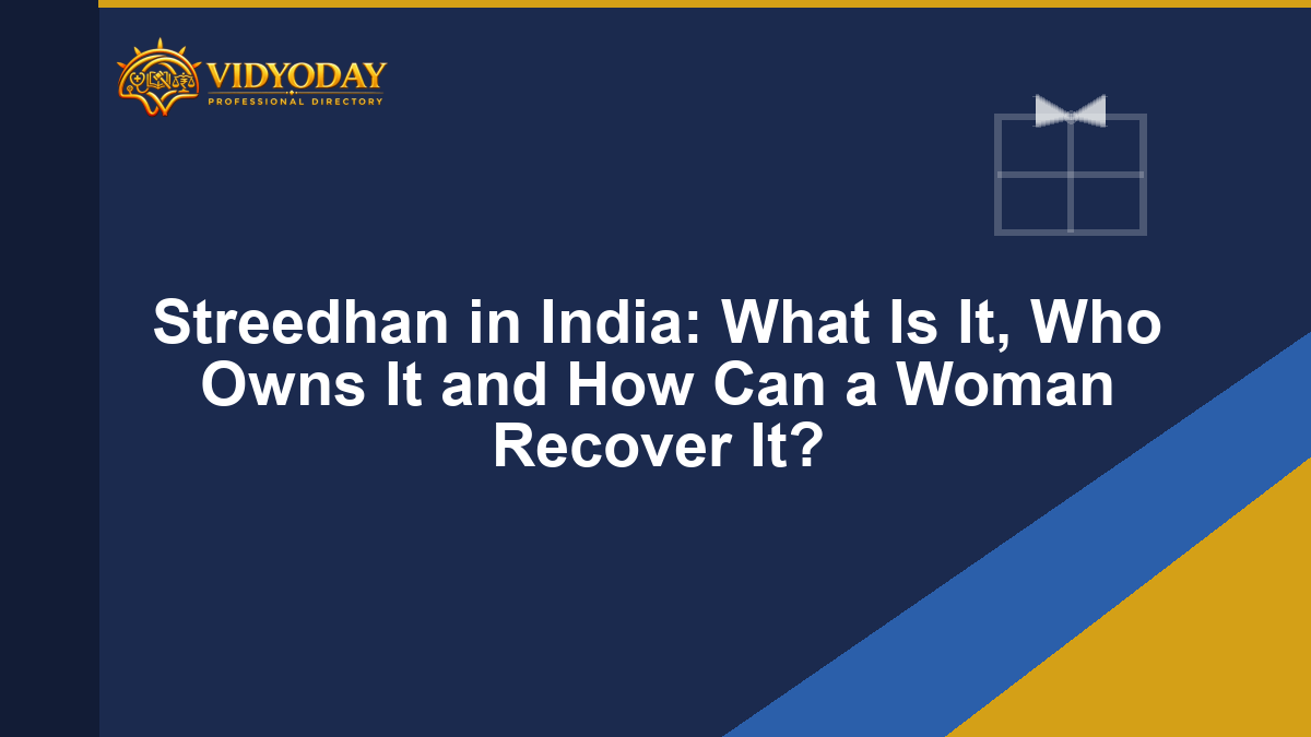 Illustration representing a woman's ownership and recovery of streedhan in India