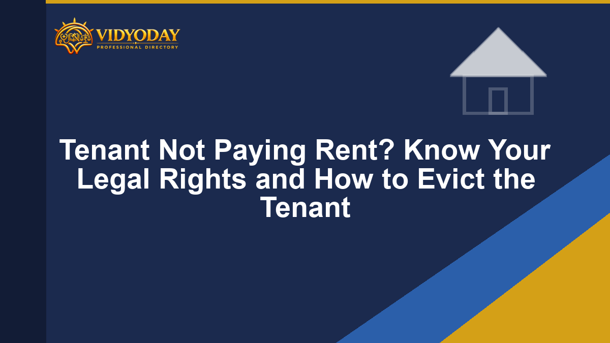 Illustration representing the legal process to evict a tenant not paying rent