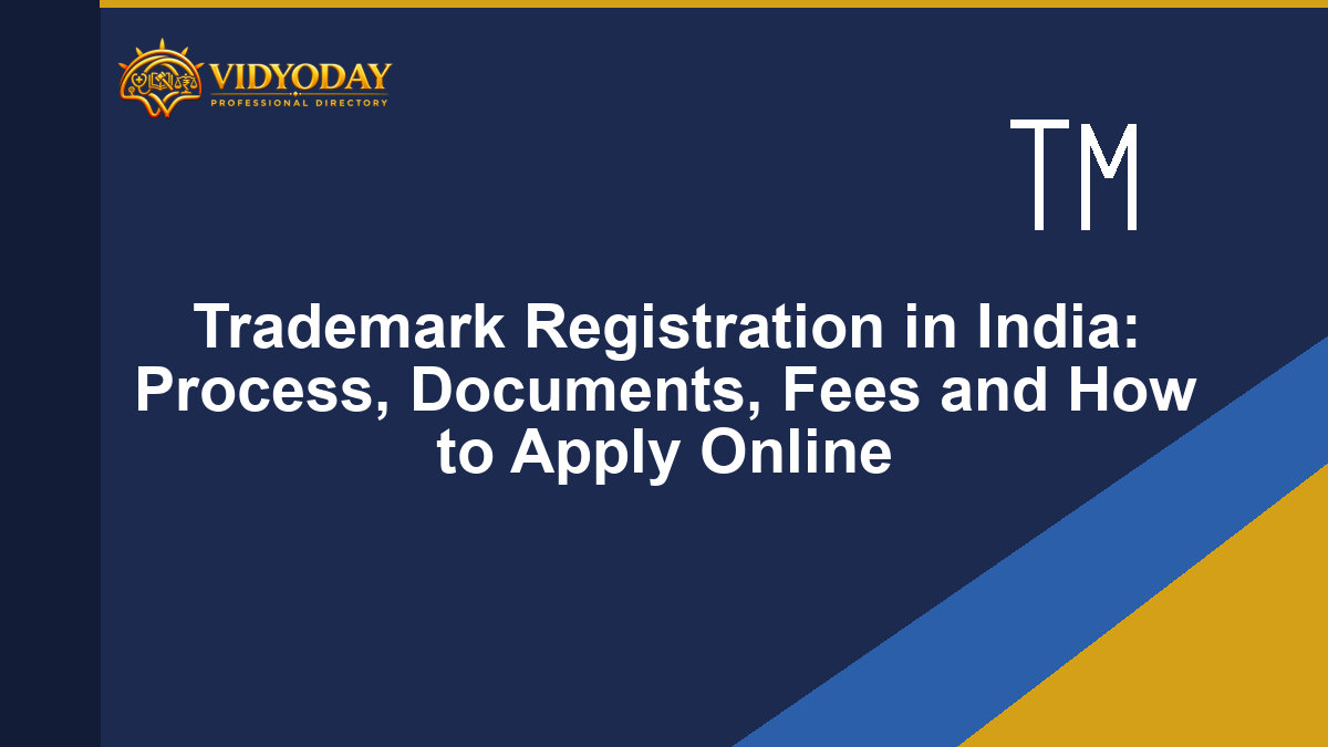 Illustration representing trademark registration process in India
