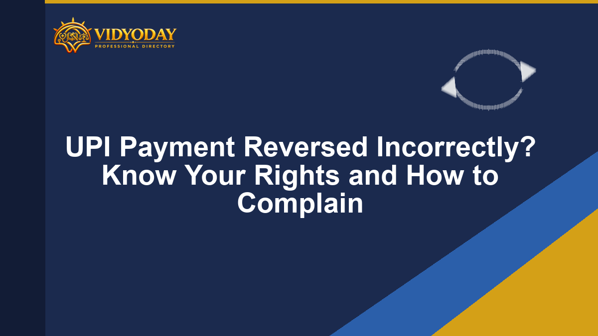 Illustration representing an incorrectly reversed UPI payment