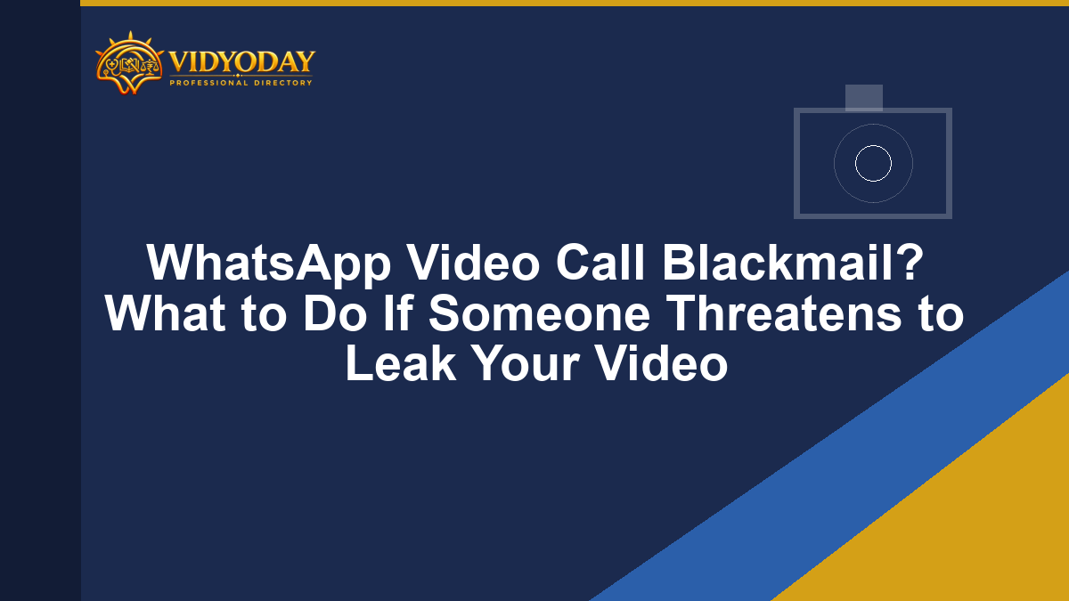 Illustration representing WhatsApp video call blackmail