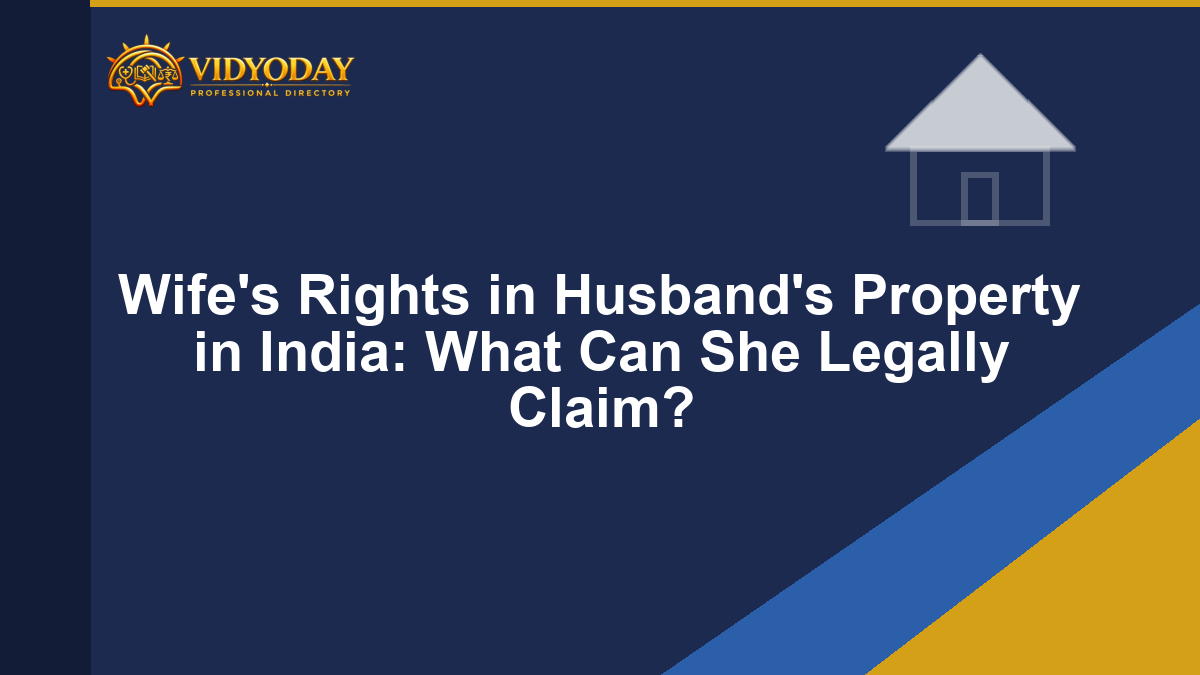 Illustration representing a wife's legal rights in her husband's property in India