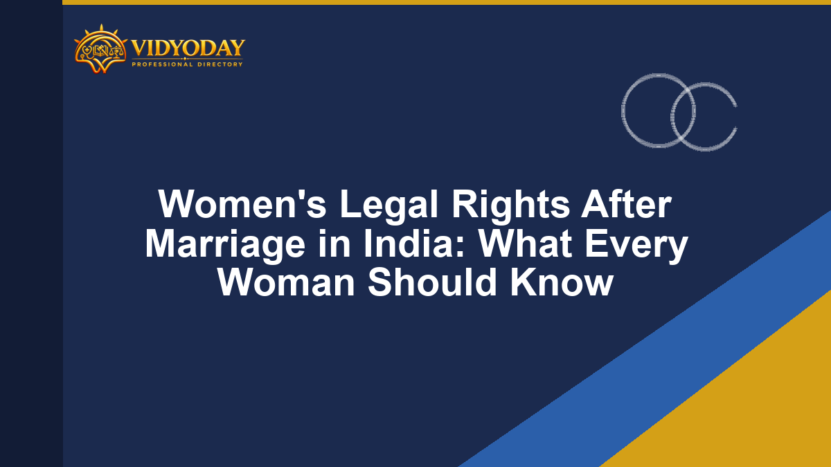 Illustration representing a woman's legal rights after marriage in India